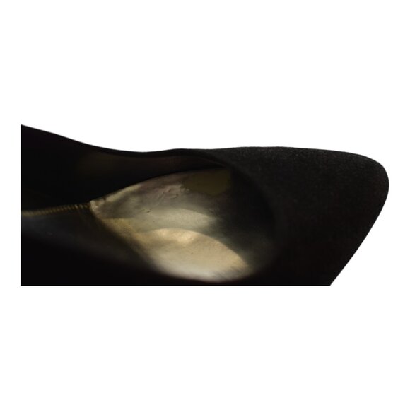 Gucci Black Suede Leather Almond Toe Classic Heel Platform Pumps size 39 US 9 - Picture 11 of 15